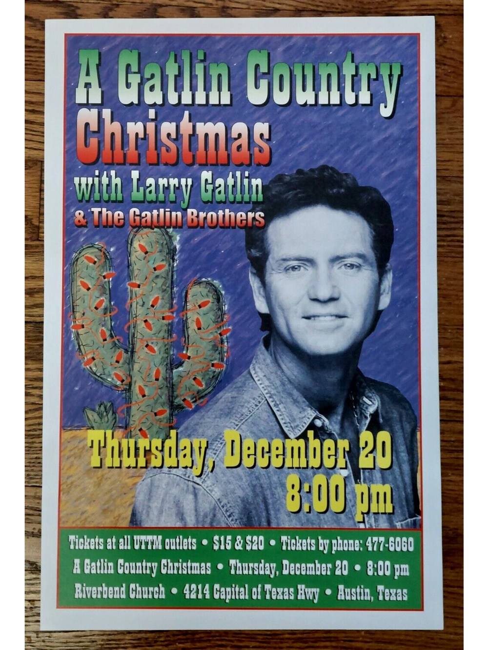 A GATLIN COUNTRY CHRISTMAS with Larry Gatlin & the Gatlin Brothers Poster 11x17"